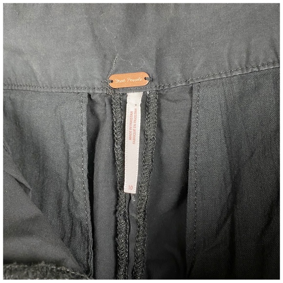 Free People Luca Barrel Pants in Black Size 10 - Picture 8 of 10